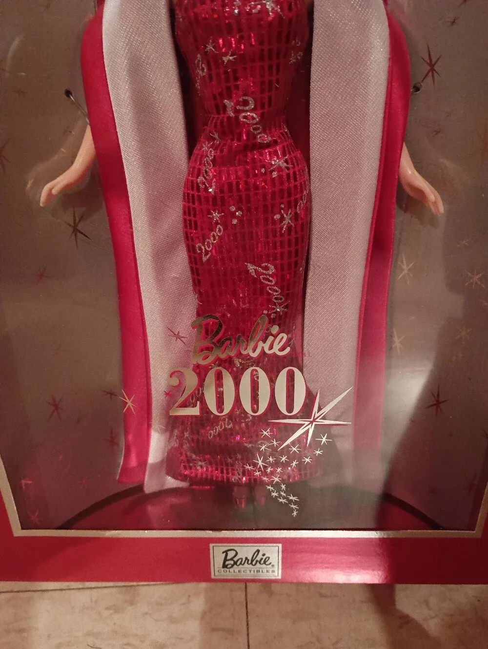 Barbie 2000 Collector Edition Red & White Gown Dress Mattel Doll